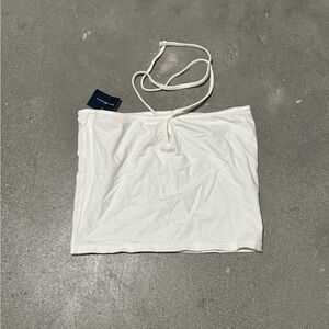 White Halter Top
